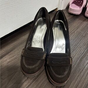 Brown Suede Women's Heels